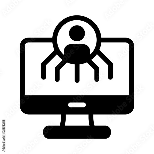 computer digital person solid style