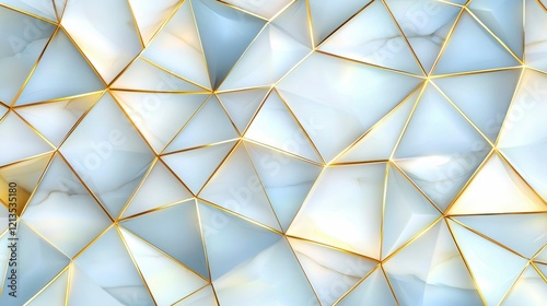 Modern abstract background featuring blue geometric patterns and gold metallic lines, creating a refined and elegant style for business stock uses.
