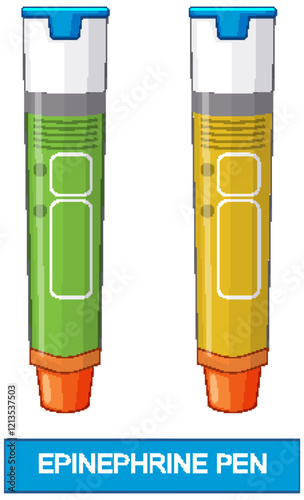 Epinephrine Pen Vector Illustration