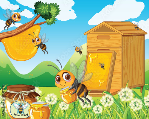 Busy Bees and Honeycomb Delight