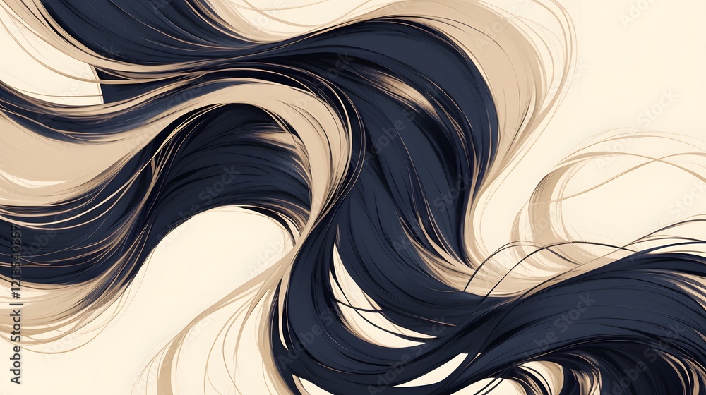 Woman's hair seen from a front view with a natural flow