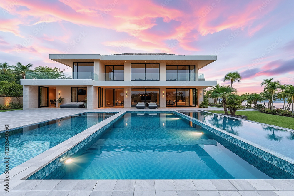 Fototapeta premium Luxury Villa resort with swimming pool