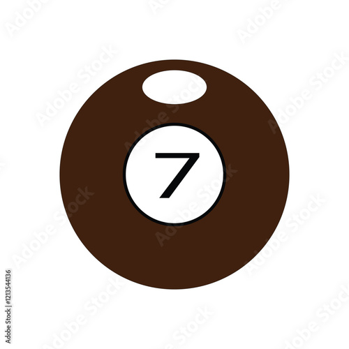 Set Of Billiard Balls Vector Icon Illustrations. Balls For Pool Or Snooker , Flat Icon. photo