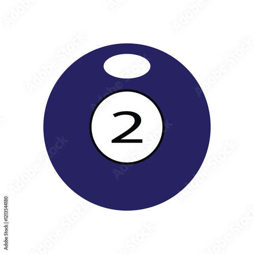 Set Of Billiard Balls Vector Icon Illustrations. Balls For Pool Or Snooker , Flat Icon. photo