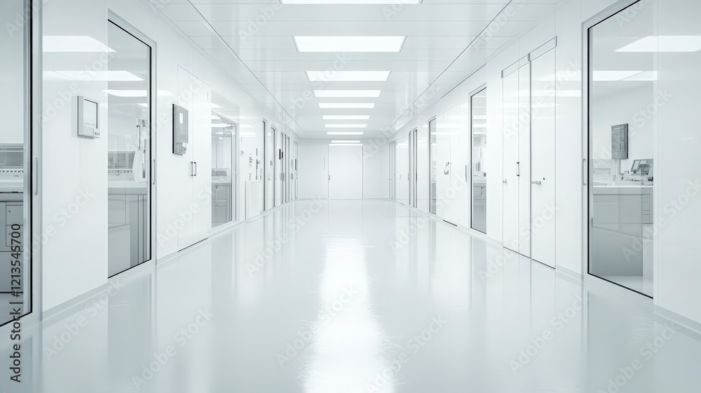 Fototapeta premium Sterile Corridor in Modern Laboratory.