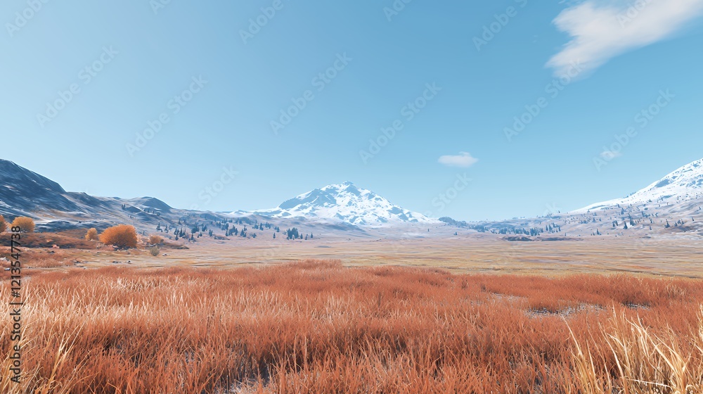 Fototapeta premium Serene Autumnal Mountain Landscape