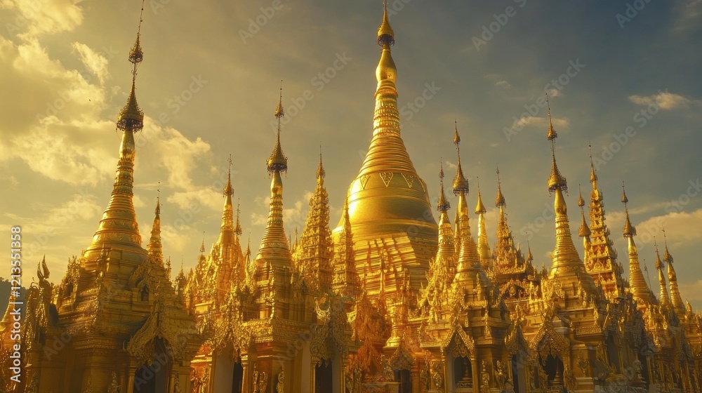 Fototapeta premium The Shwedagon Pagoda in Myanmar