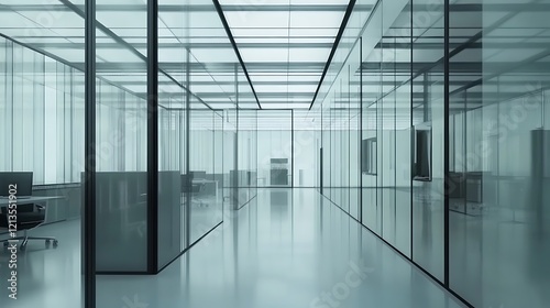 Wallpaper Mural Modern Glass Office Interior Design: A Serene Workspace Torontodigital.ca