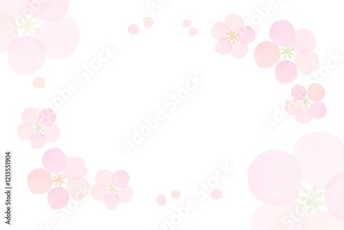 かわいい梅の花のフレーム