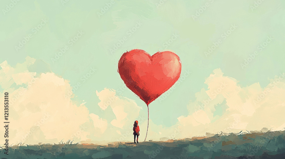 Fototapeta premium A valentine's Minimalist feeling