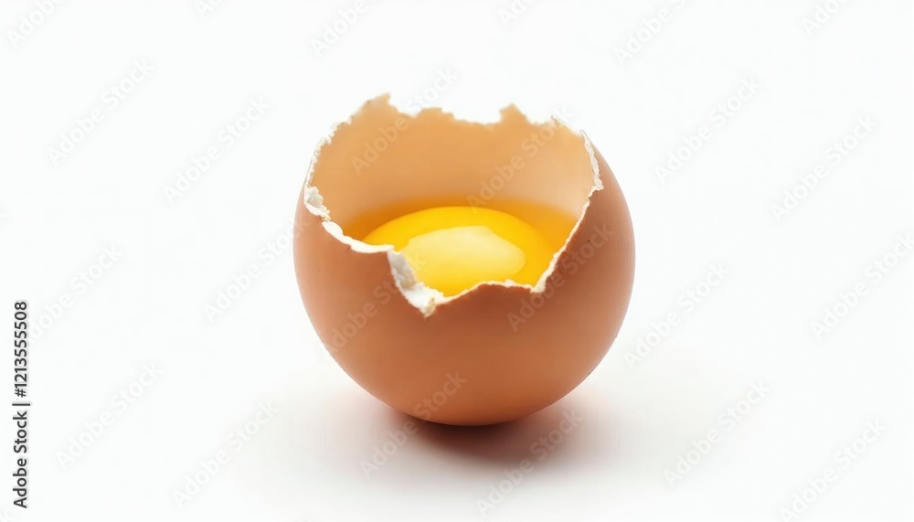 Broken Egg Yolk: A Simple, Minimalist Food Still Life Broken Egg Yolk: A Simple, Minimalist Food Still Life