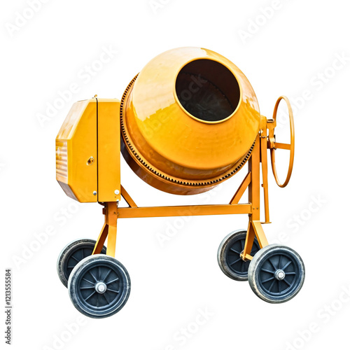 cement mixer isolated on transparent background