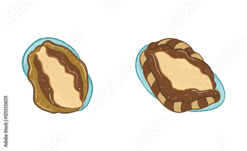 Art & IllustrationRaw abalone shell sea food in food ingredients