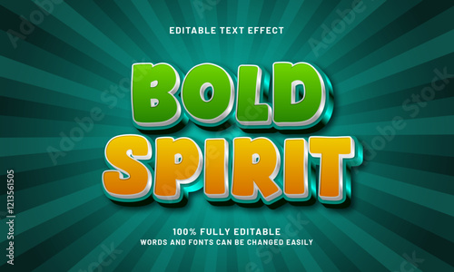 bold spirit editable text effect with a hero and kids theme