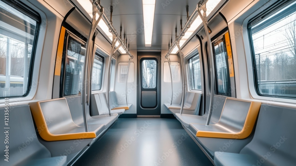 Subway wagon interior inside view with door, seats and windows. Empty metro, underground tube design Modern public railway, metropolitan railroad urban transportation. Realistic 3d vector illustration Subway wagon interior inside view with door, seats and windows. Empty metro, underground tube design Modern public railway, metropolitan railroad urban transportation. Realistic 3d vector illustration