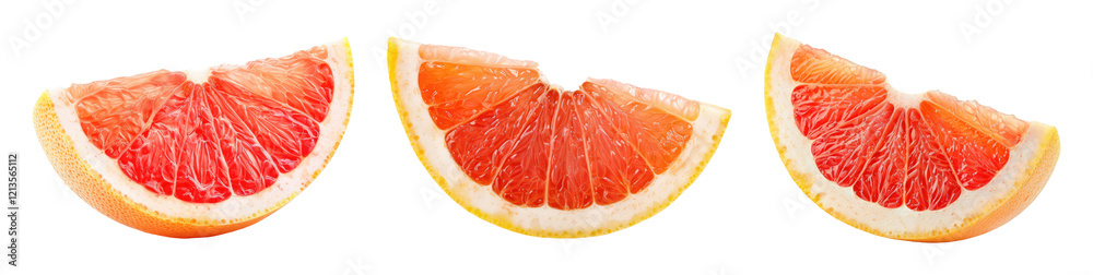 Slices of grapefruit isolated on transparent background Slices of grapefruit isolated on transparent background