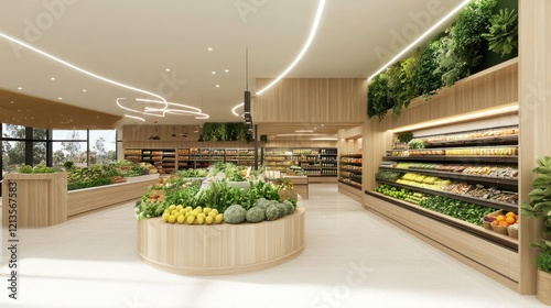 Modern Sustainable Grocery Store Interior Design photo