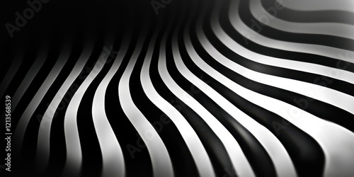 Black and white photo of a zebra's stripes