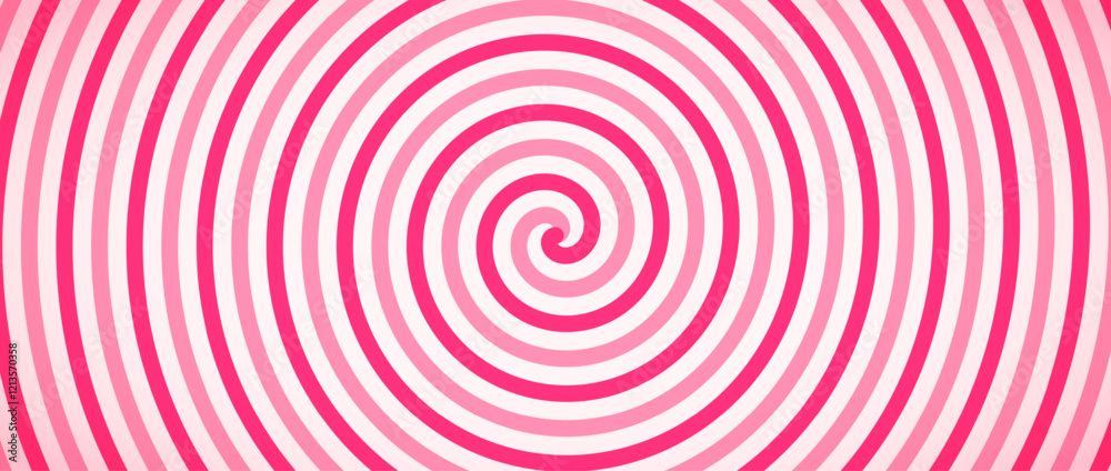 Candy color spiral background. Pink rotating swirl pattern wallpaper. Colorful spinning line vortex. Sweet twist or whirlpool. Vector ice cream backdrop Candy color spiral background. Pink rotating swirl pattern wallpaper. Colorful spinning line vortex. Sweet twist or whirlpool. Vector ice cream backdrop