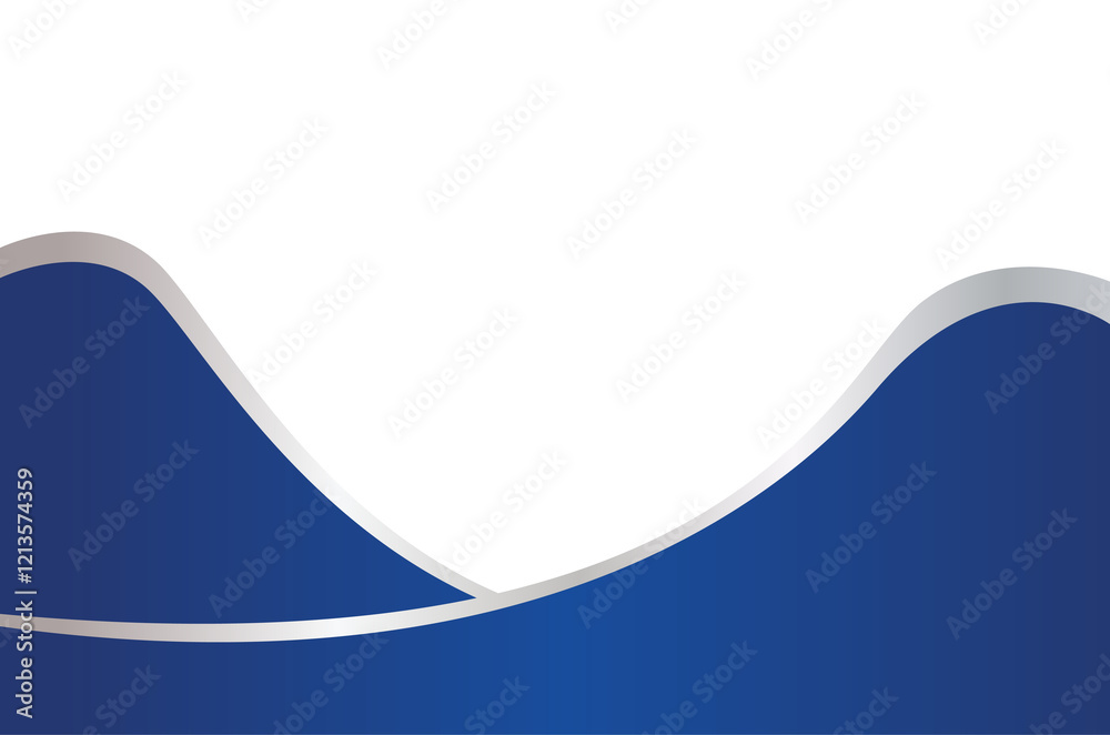 Obraz premium blue and silver corner element design transparent background