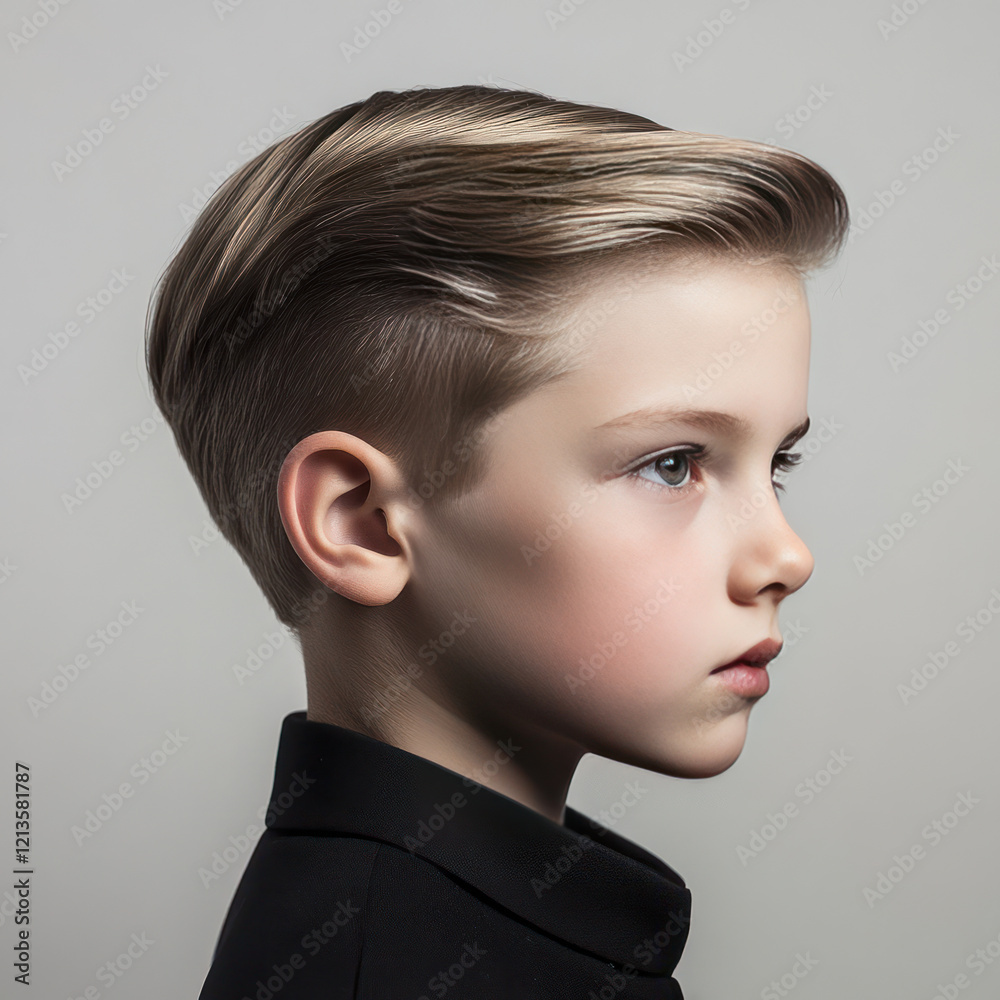 Naklejka premium boy hairstyle