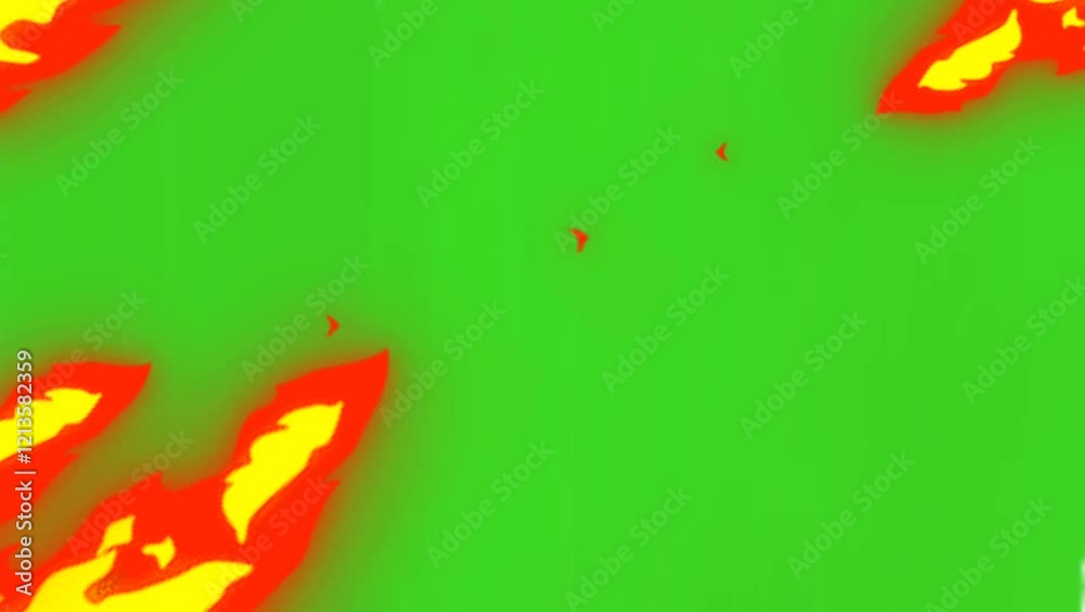 animated hot Fire Flame flared up explosion 2d cartoon .animation fire ...