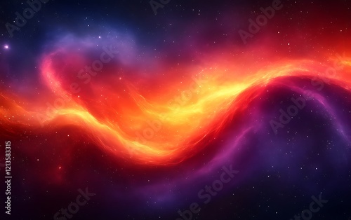 Cosmic Nebula, fiery red and purple swirls.
