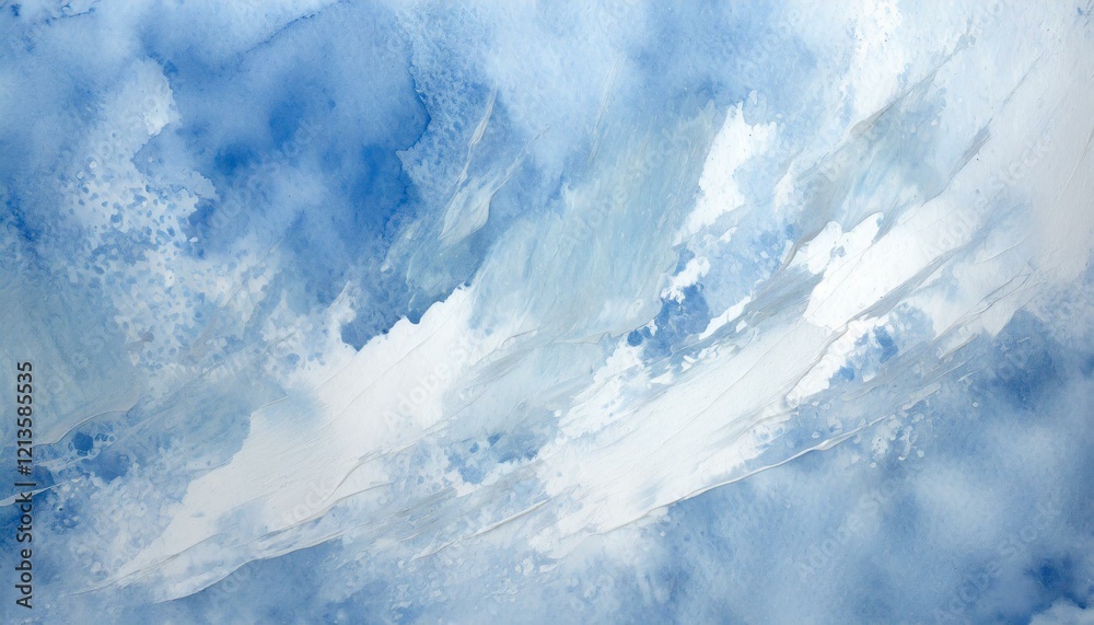 Fototapeta premium 冬をイメージした青色の抽象的な壁紙