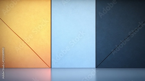 Three Elegant Envelopes Reflect Soft Light. AI Generated photo