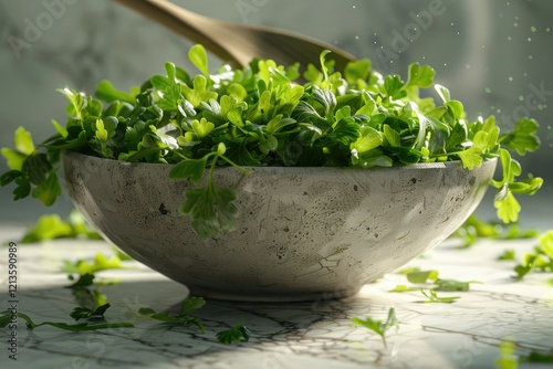 Flawless Visual of Cook Putting Green Lettucein Bowl photo