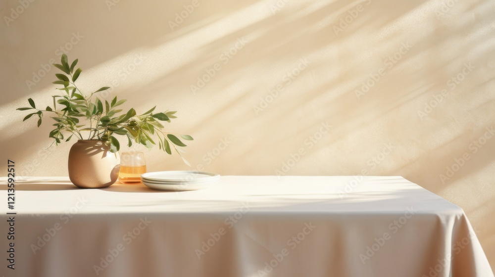 minimalist table setting with greenery minimalist table setting with greenery