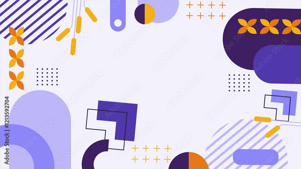 vivid geometric shapes in various colors and patterns create a modern and artistic design on a white background seamless 4k video background motion pop art design vivid geometric shapes in various colors and patterns create a modern and artistic design on a white background seamless 4k video background motion pop art design
