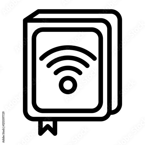 book IoT outline icon