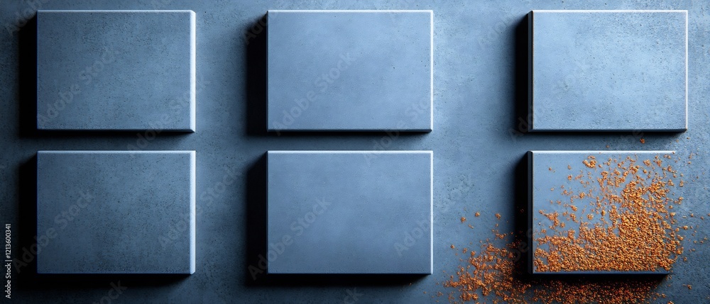 Naklejka premium Rustic Blue Steel Texture Subtle Rust Detail. AI Generated