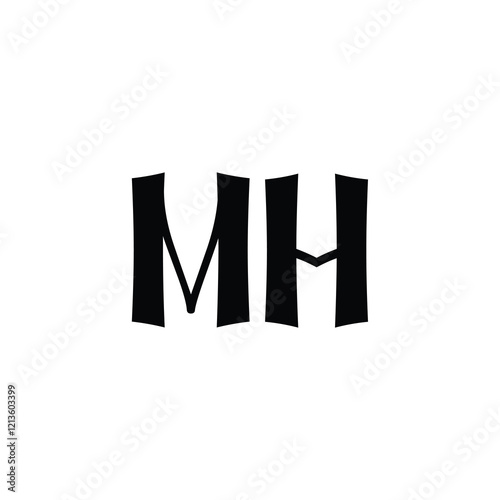 Free Download MH monogram logo design letter text name symbol monochrome logotype alphabet character simple logo - GFXLoad