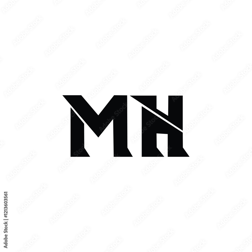 MH monogram logo design letter text name symbol monochrome logotype alphabet character simple logo MH monogram logo design letter text name symbol monochrome logotype alphabet character simple logo