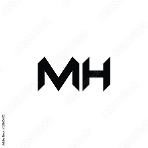 Free Download MH monogram logo design letter text name symbol monochrome logotype alphabet character simple logo - GFXLoad