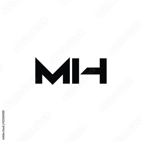Free Download MH monogram logo design letter text name symbol monochrome logotype alphabet character simple logo - GFXLoad