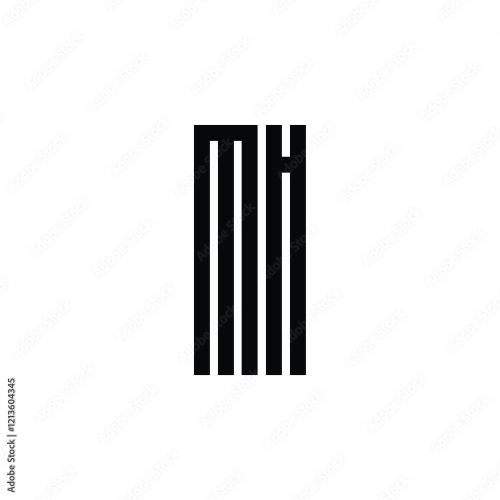 MH monogram logo design letter text name symbol monochrome logotype alphabet character simple logo MH monogram logo design letter text name symbol monochrome logotype alphabet character simple logo