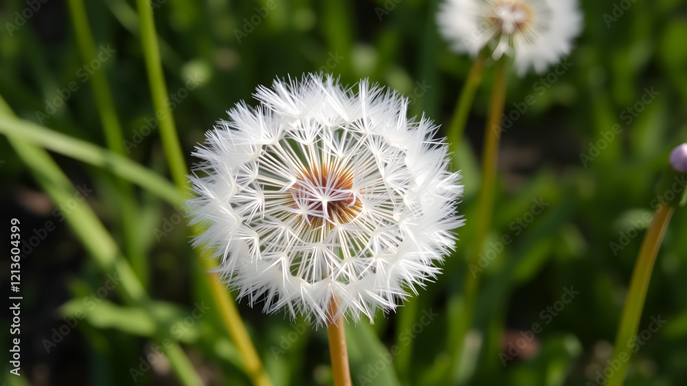 Beautiful dandelions field background Stock Images Beautiful dandelions field background Stock Images
