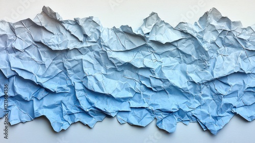 Wallpaper Mural A textured blue paper resembling waves or mountains, showcasing depth and contrast. Torontodigital.ca