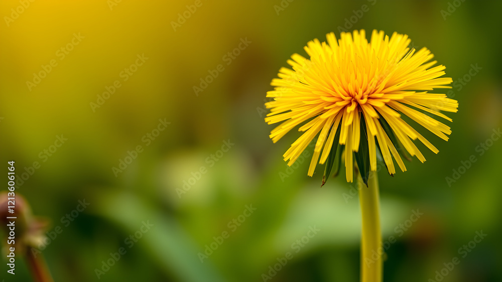 Naklejka premium Beautiful dandelions field background Stock Images