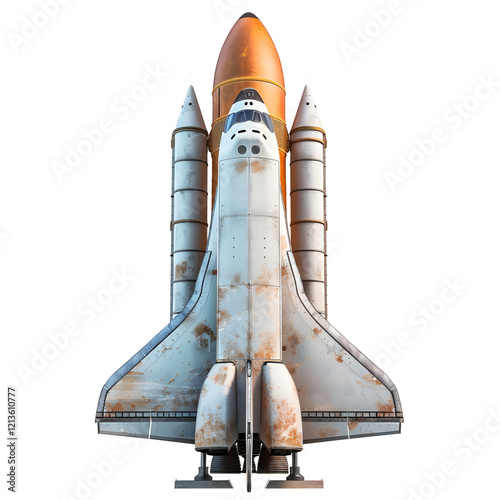 Space Shuttle isolated on transparent background