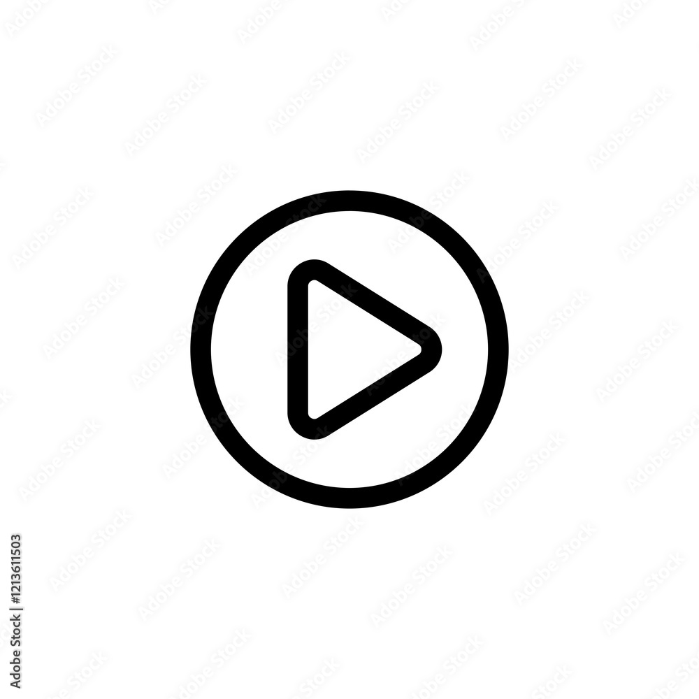 circle line play button circle line play button
