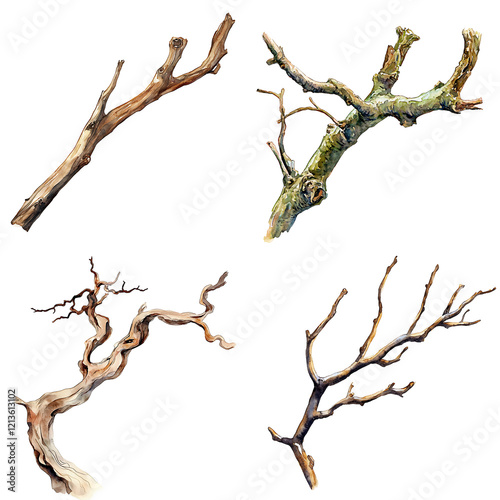 Artistic display of twisted branches natural environment photography woodland close-up nature's sculptures photo