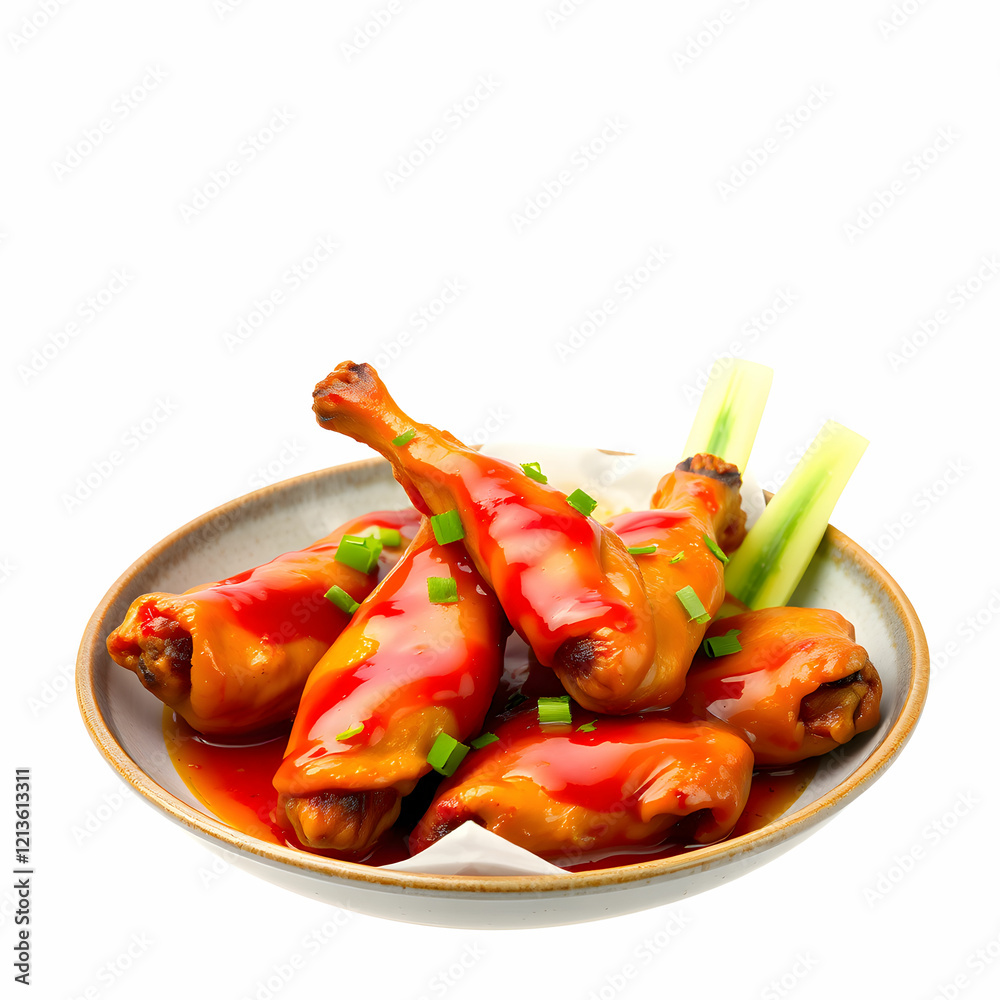 Chicken wings of barbecue on white background Chicken wings of barbecue on white background