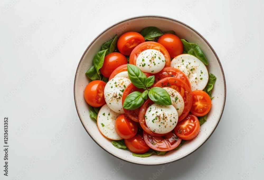 Fresh Caprese Salad in a Bowl, Perfect for a Healthy Meal Fresh Caprese Salad in a Bowl, Perfect for a Healthy Meal