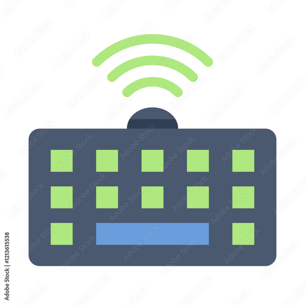 keyboard IoT flat icon