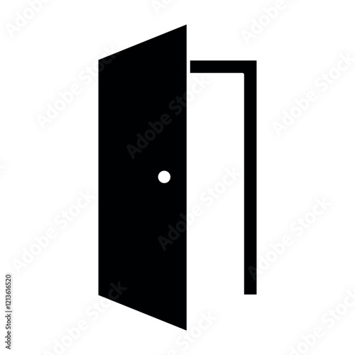 door sign symbol vector icon
