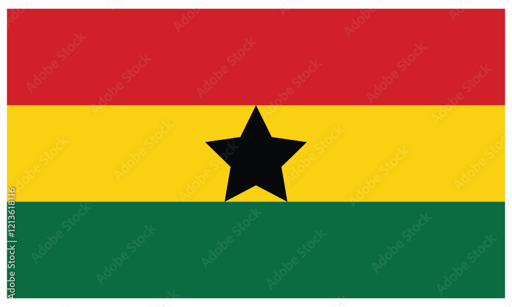 Ghana flag.Ghana national flag. Vector Ghana flag.Ghana national flag. Vector